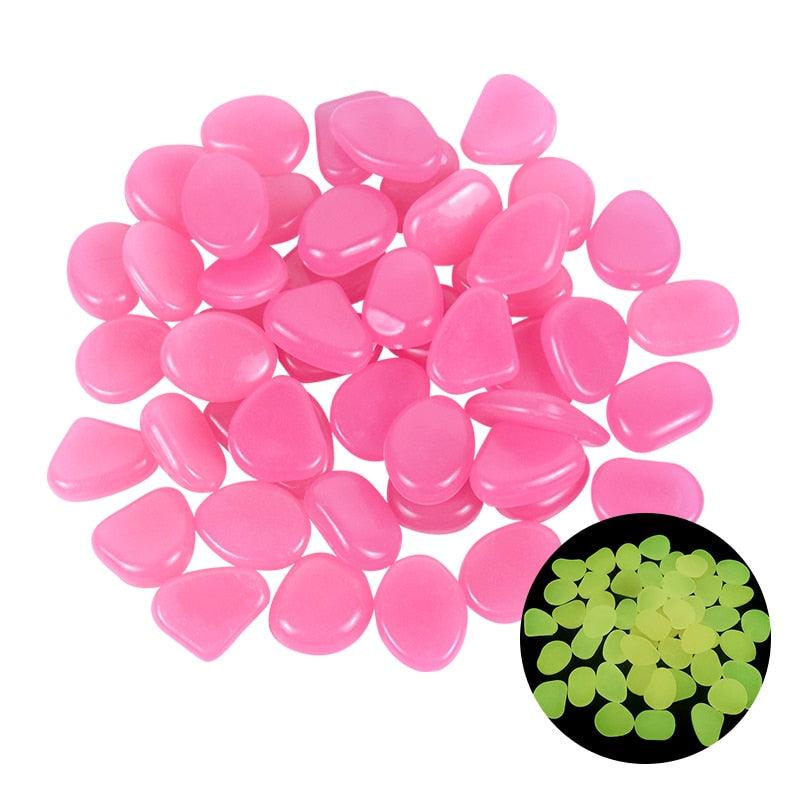 25/50pcs Glow in the Dark Garden Pebbles Glow Stones Rocks for Walkways Garden Path Patio Lawn Garden Yard Decor Luminous Stones Elk-Valley 3D