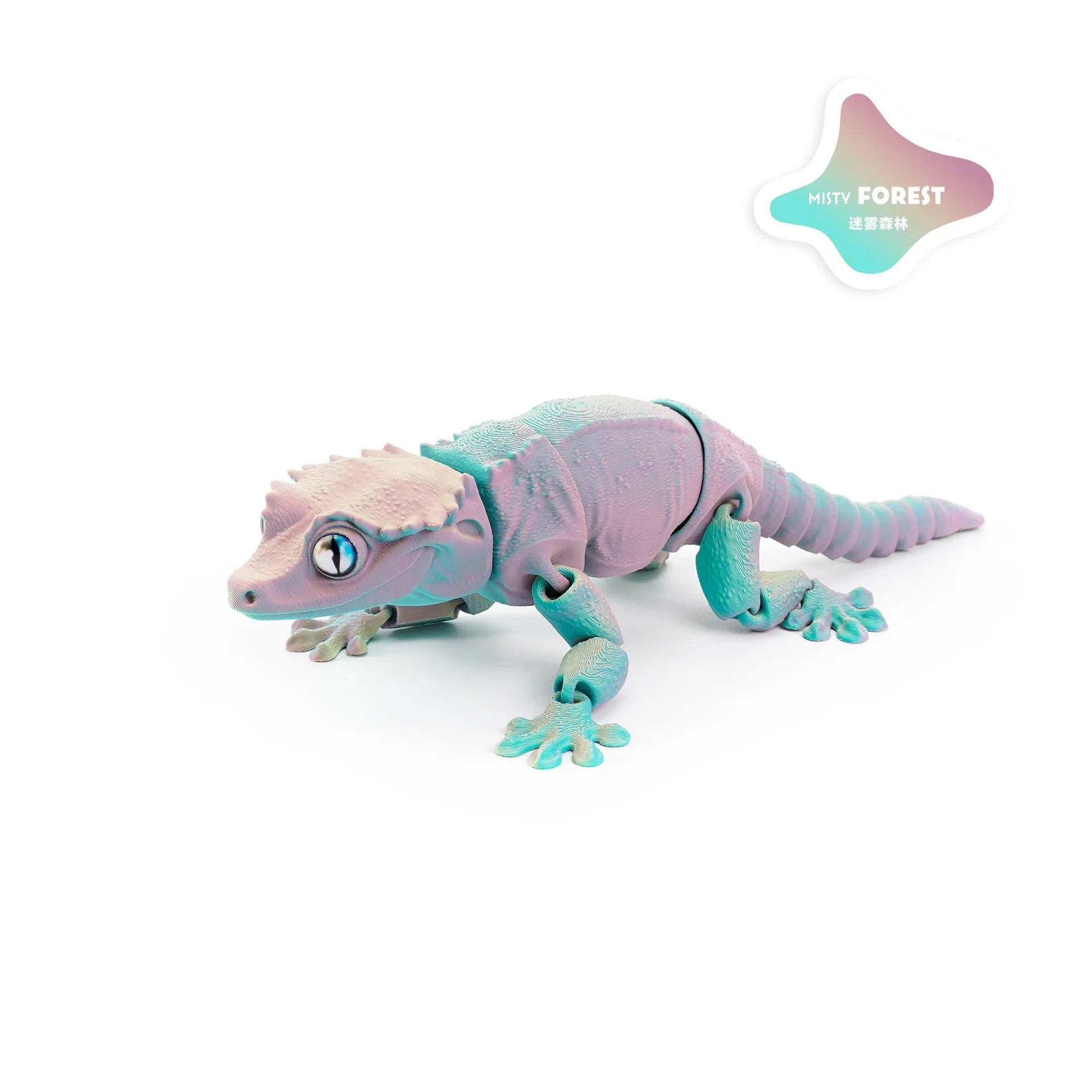 3D Printing Creative Phoenix headed Lizard Animal Ornament Cute Cute Pet Lizard Movable Integrated Joint Animal Miniatures Elk-Valley 3D