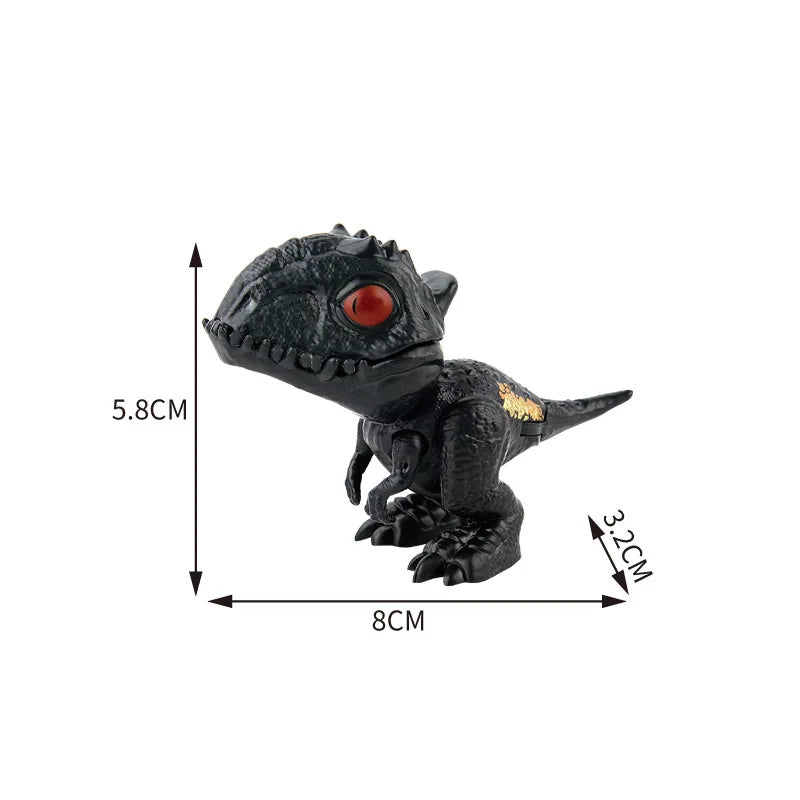 Children Jurassic Biting Finger Dinosaur Animals Model Toys Movable Joints Tricky Chameleon Hippo Kids Birthday Christmas Gifts Elk-Valley 3D