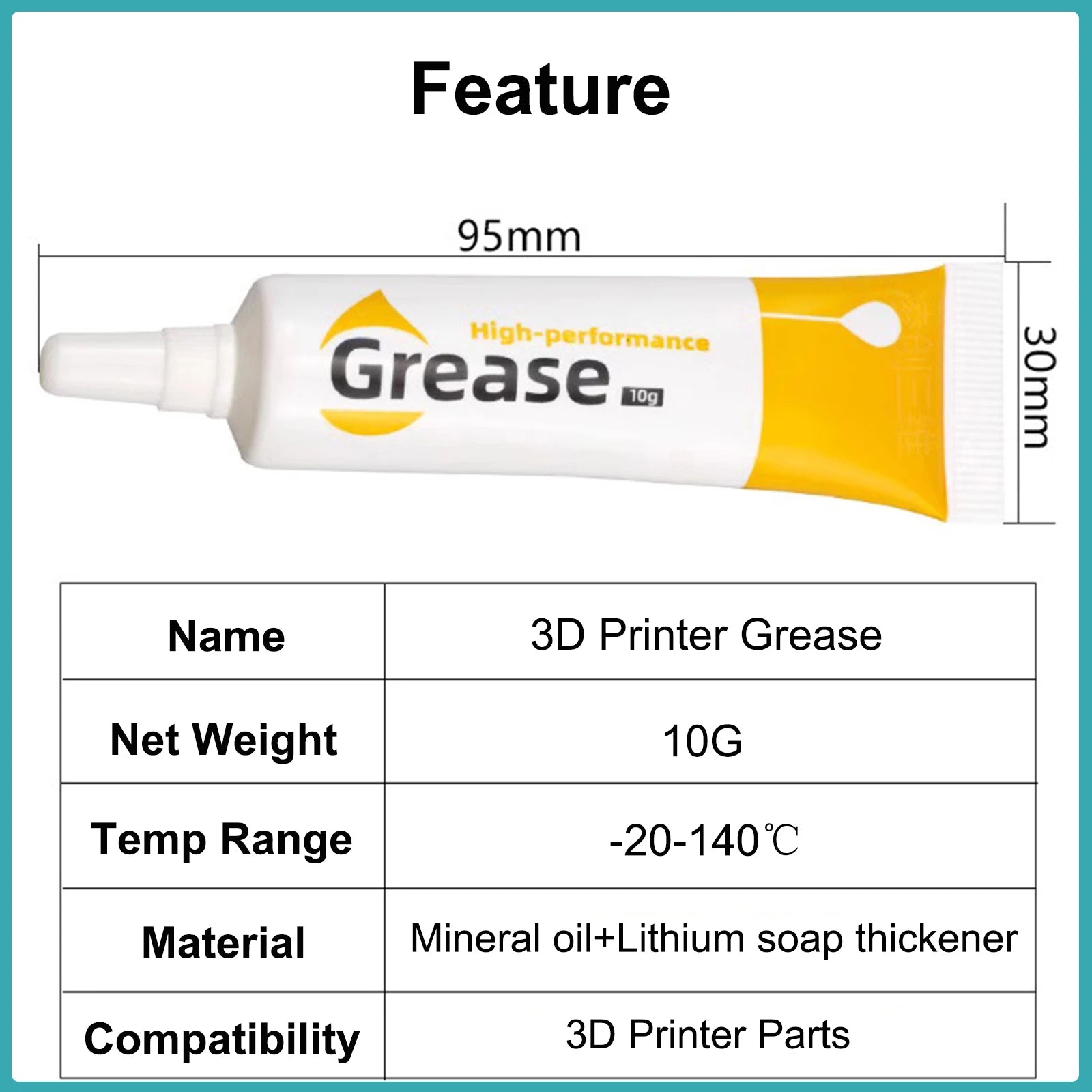 3D Printer Gear Grease Lube For 3d Printer Pulley Bearing Reduce Noise Good Lubrication Effect Lubricating Oil 3D Printer Parts Elk-Valley 3D