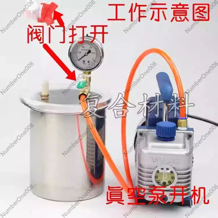 3L Vacuum Resin Collector Pot For Vacuum Resin Infusion Process Drying Chamber Degassing Elk-Valley 3D