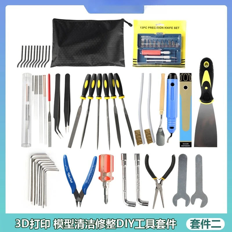 3D printer model DIY tool kit, trimming and sanding, cleaning tool, carving knife, forceps, file, cleaning needle Elk-Valley 3D