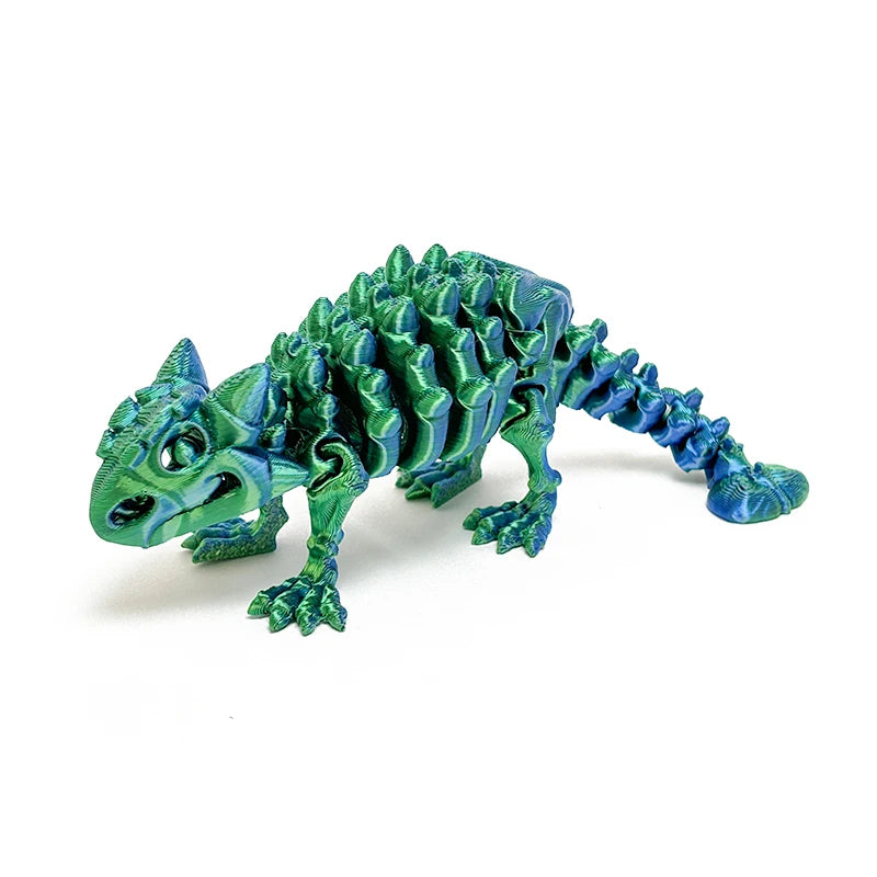 Mini 3D Printed Dinosaur Skeleton Model Movable Joints Velociraptor Decor Office Desk Ornament Kids Gift Home Decoration Elk-Valley 3D