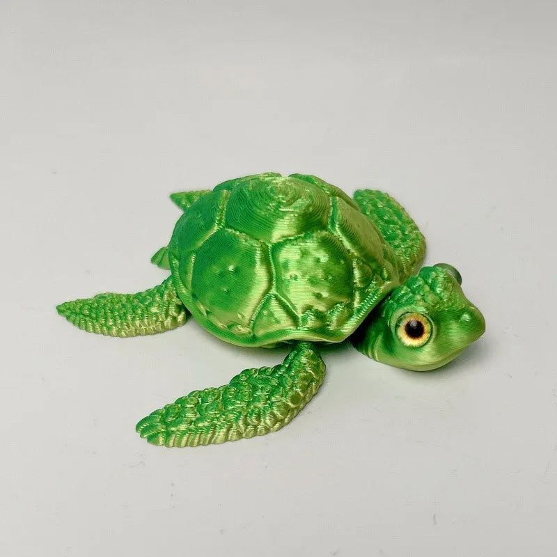 3D Printed Turtle Figurines Movable Joints Creative Collection Desktop Decoration Ornaments Holiday Gifts for Decoration Crafts Elk-Valley 3D