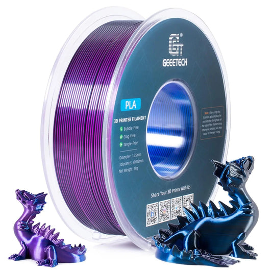 Geeetech Tri Color Silk PLA Filament , 3D Filament 1,75 mm 1KG Spool Wire  (+/-0.03mm) Vacuum packaging, special color Elk-Valley 3D