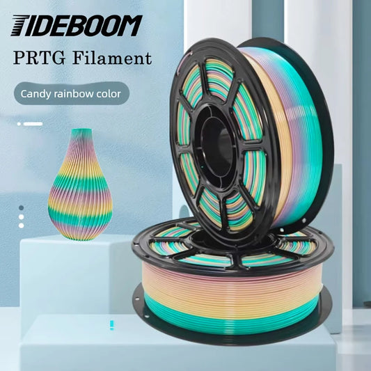 Tideboom PETG Filament 3D Printing Materials 3D Printer Petg Filament 1KG Eco-Friendly Good Toughness Rainbow Colorful Petg 필라멘트