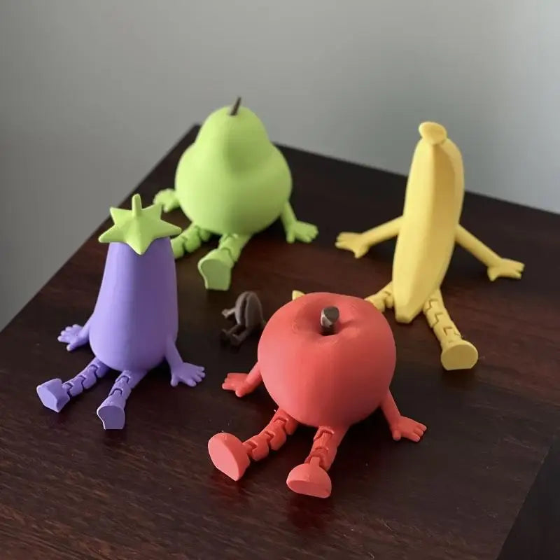 Creative 3D Printed Banana Plastics Sculpture For Garden Decortion Fun Home Decortions Handmade Artwork Desktop Ornaments Crafts