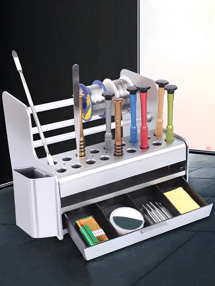 Multifunctional repair tool storage box, sorting parts storage box, screwdriver storage box, desktop storage maintenance tool. Elk-Valley 3D