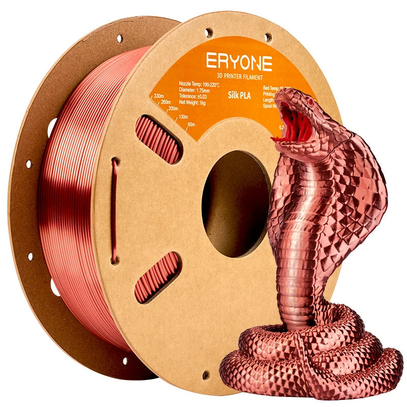 ERYONE 1KG Silk PLA 3D Printer Filament 1.75mm, Premium Silk Shiny Finish Single Color, Glossy Smooth Surface 1kg Spool Elk-Valley 3D