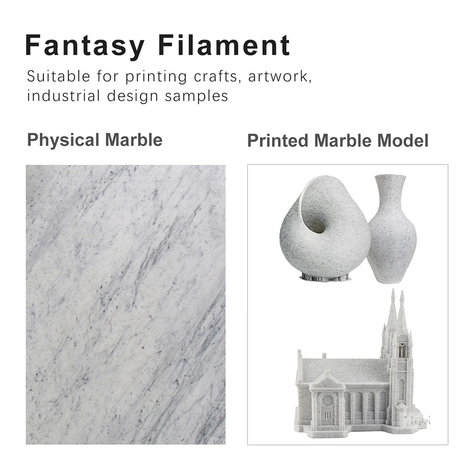 3D Printer Filament 1.75mm PLA Marble 1kg/500g/250g FDM Plastic Plus Material for 3D Printing Sublimation Filament PLA DIY Art Elk-Valley 3D