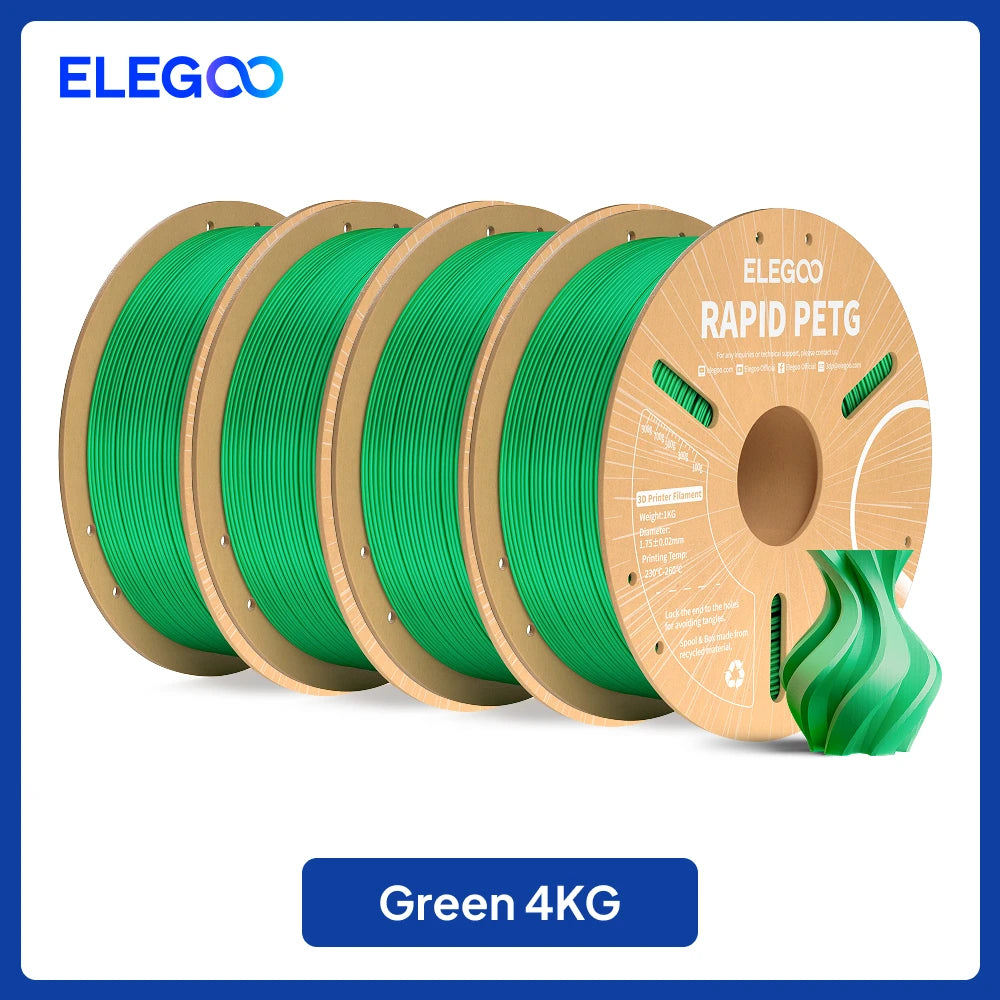 ELEGOO Rapid PETG Filament 1.75mm 1KG,High Speed 30-600mm/s 3D Printer Filament 1kg Fits for Most FDM 3D Printers Elk-Valley 3D