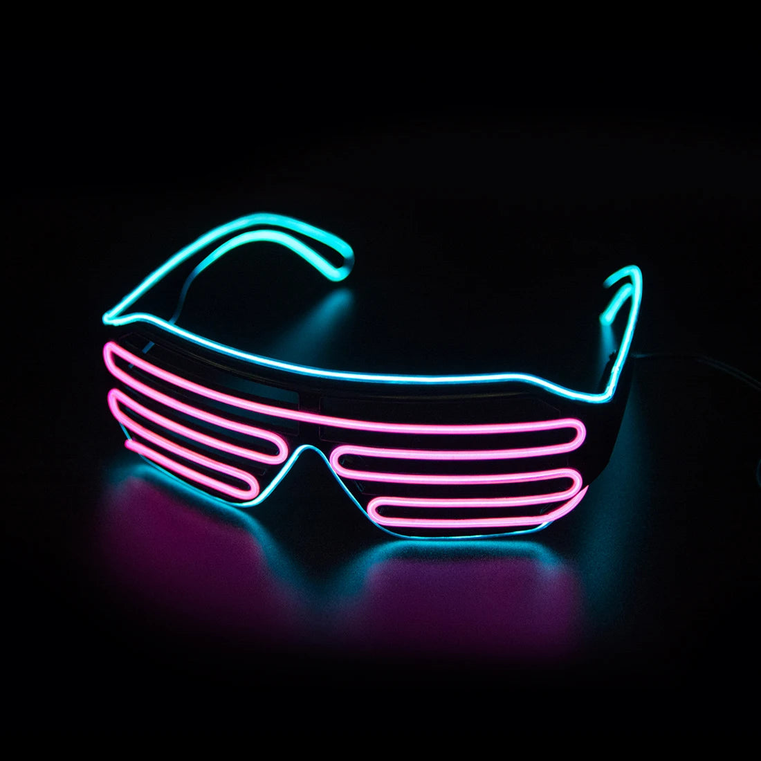 Glowing Glasses LED Gafas Luminous Bril Neon Christmas Glow Sunglasses Flashing Light Glass for Party Supplies Prop Costumes New Elk-Valley 3D