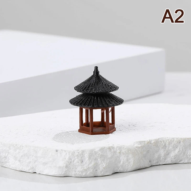 Miniature Archway Statue Ancient Building Model Japanese Garden Decor Fish Tank Decor Memorial Gate Mini Aquarium Decorations Elk-Valley 3D