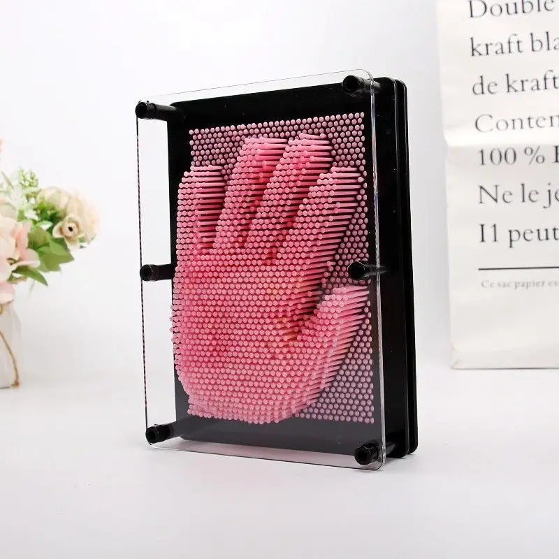3D Hand Mold Pin Art Toy Creative Gift for Kids Birthday Novelty 3D Handprint Sculpture