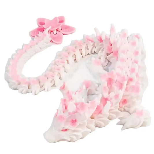 Simulated Eye 3D Printed Dragon Laser Sakura Dragon 3D Printed Diceratops Dragon Rotatable Poseable Joints Elk-Valley 3D