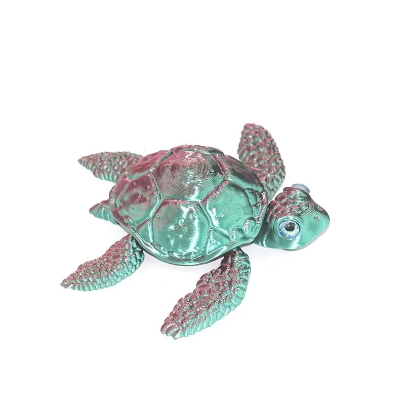 3D Printed Turtle Multi Joint Movable Ornament Versatile Shapes Creative Home Office Desktop Ornament 2025 New Year Gift Crafts Elk-Valley 3D