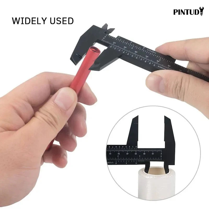 1PC Plastic Vernier Caliper Digital Display Caliper Mini Text Play Caliper Student Vernier Ruler 0 to 150mm Measuring Tool Elk-Valley 3D