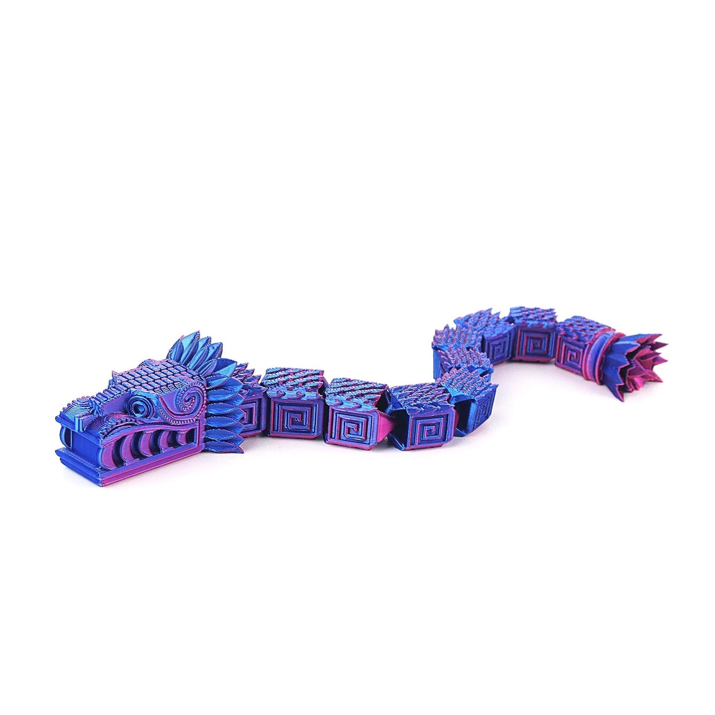 3D printed dragon, three-dimensional model decorated with scales and horns, simulation of dragon and snake, movable accessory Elk-Valley 3D