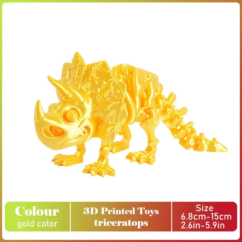 3D Printed Tyrannosaurus Rex Realistic Dinosaur Model Jointed Full Movable Birthday Gift Realistic Animals Decorative Desktop Elk-Valley 3D
