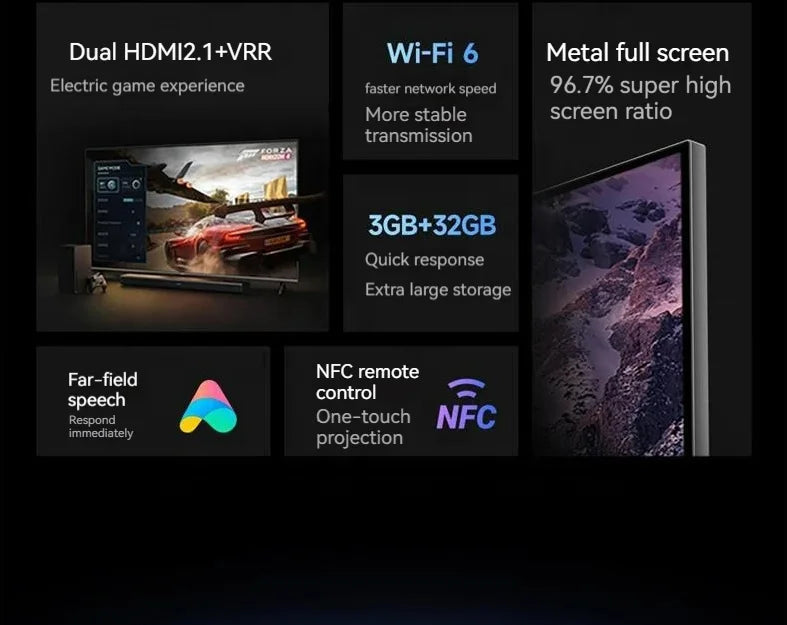 Smart 65 Inch 144Hz Wifi6 4K Smart Gaming Television with 55 65 75 85 Inch Choice TV for Home Cinema Gaming Professional Pro Elk-Valley 3D