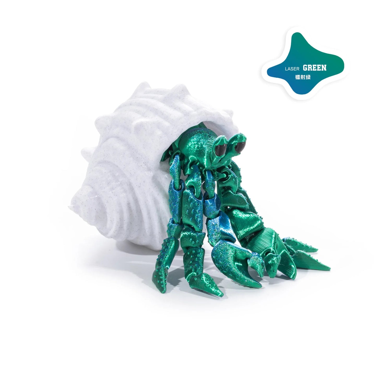 Articulated Hermit Crab 3D Printed Model Movable Joints Cool Desktop Creative Ornament Fun Home Room Decoration Crafts Artwork Elk-Valley 3D