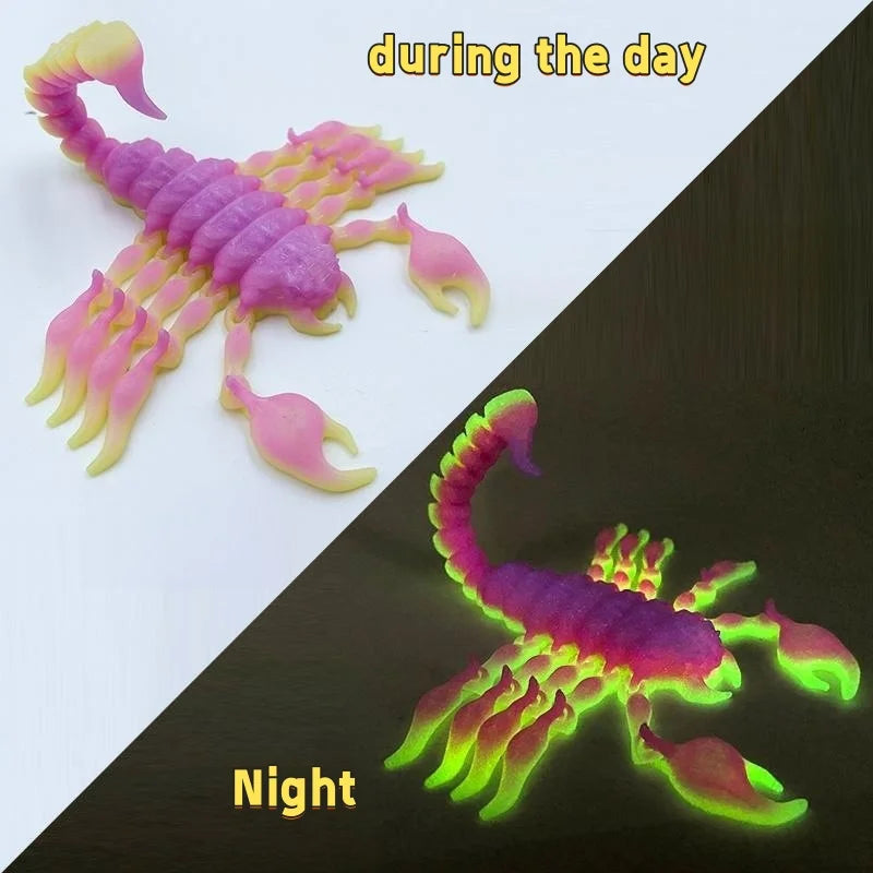 Scorpion 3D Printing Simulation Animal Model Toy Joint Movable Scorpion Ornament Children's Toy Gift Fish Tank Landscaping Craft Elk-Valley 3D