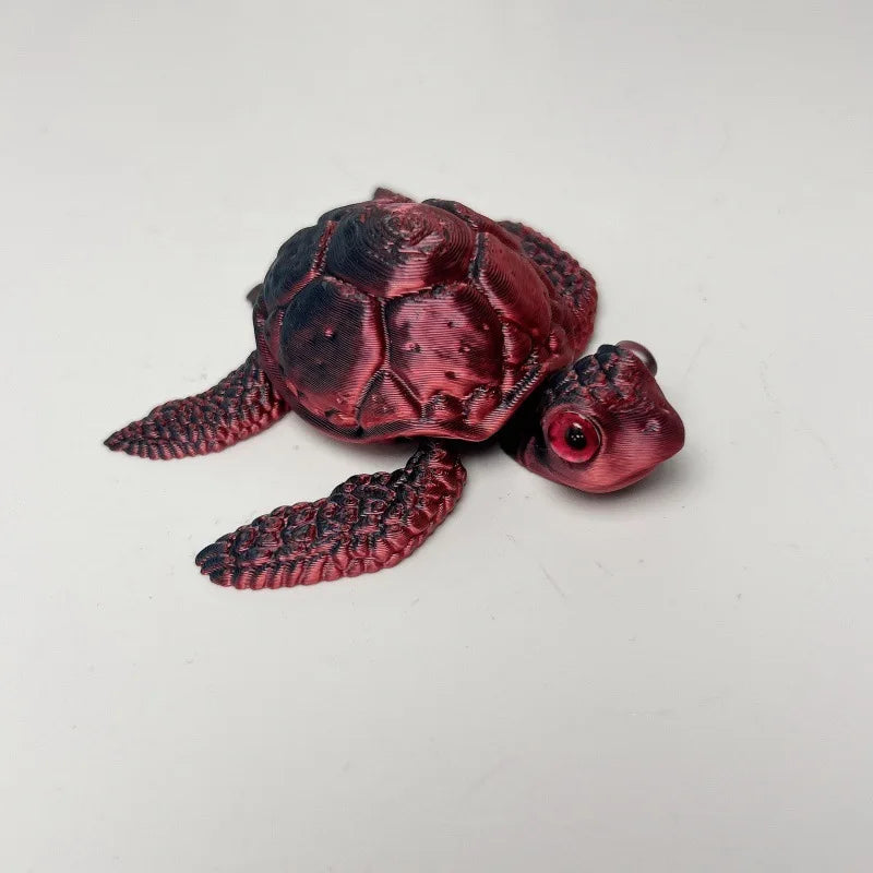 3D Printed Turtle Figurines Movable Joints Creative Collection Desktop Decoration Ornaments Holiday Gifts for Decoration Crafts Elk-Valley 3D
