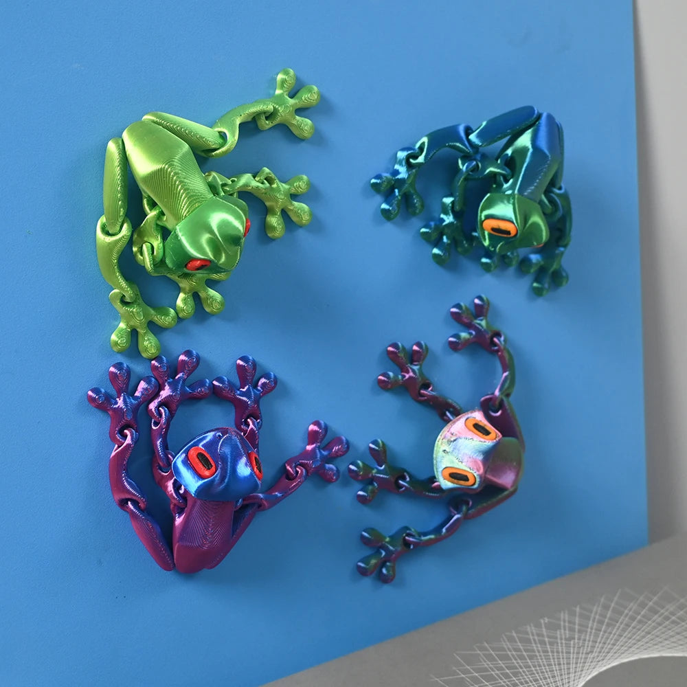 3D Printing Magnetic Frog Fridge Magnet Cute Novel Creativity Home Ornament Stress Relief toys gift Animal Refrigerator Magnet Elk-Valley 3D