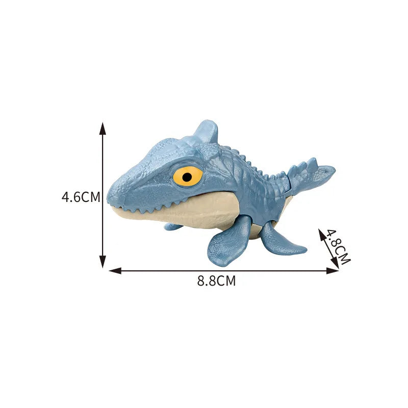 Children Jurassic Biting Finger Dinosaur Animals Model Toys Movable Joints Tricky Chameleon Hippo Kids Birthday Christmas Gifts Elk-Valley 3D