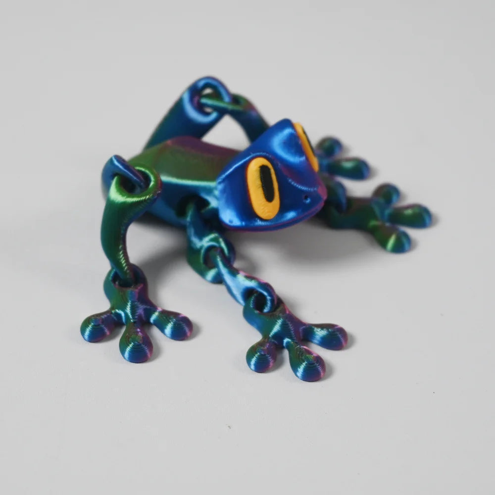 3D Printing Magnetic Frog Fridge Magnet Cute Novel Creativity Home Ornament Stress Relief toys gift Animal Refrigerator Magnet Elk-Valley 3D
