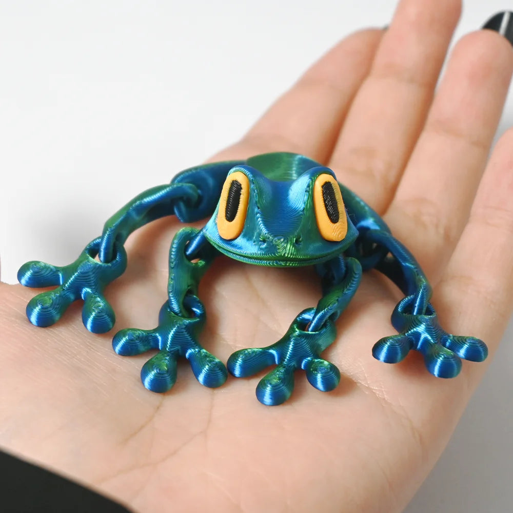 3D Printing Magnetic Frog Fridge Magnet Cute Novel Creativity Home Ornament Stress Relief toys gift Animal Refrigerator Magnet Elk-Valley 3D