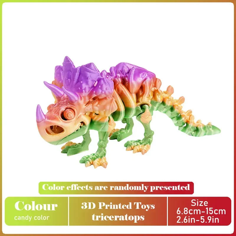3D Printed Tyrannosaurus Rex Realistic Dinosaur Model Jointed Full Movable Birthday Gift Realistic Animals Decorative Desktop Elk-Valley 3D