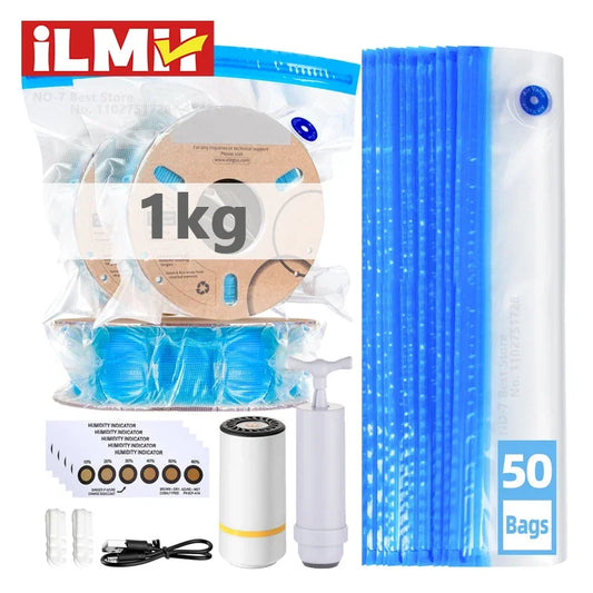 3D Printer Filament Vacuum Bag with USB Rechargeable Electric Air Pump, Vacuum Sealing for PLA ABS PETG Filament Storage