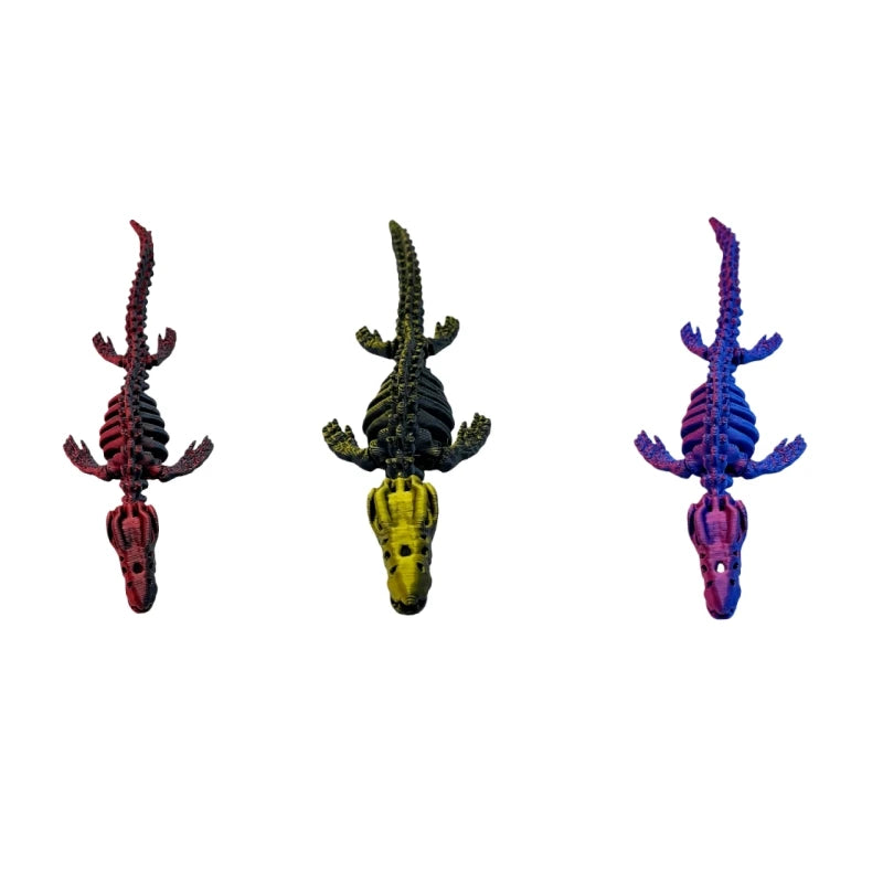 3D printed 3-piece plesiosaur toy figurine, with movable joints, perfect for birthdays, Christmas, Halloween, etc Elk-Valley 3D