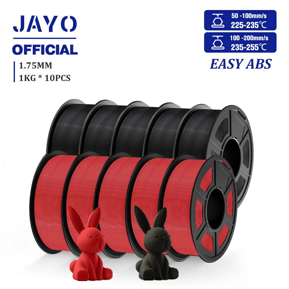 JAYO ASA / ABS / Easy ABS Filament 1.75mm 1KG 3D Filament Low Printing Temperature ABS 3D Printer Filament Excellent Resistance Elk-Valley 3D