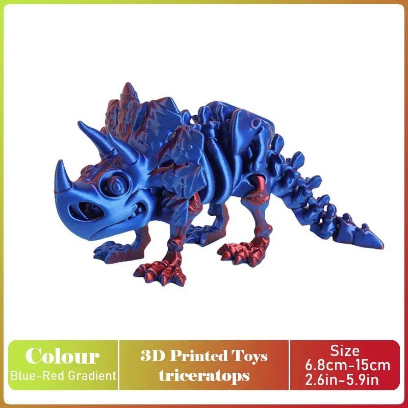 3D Printed Tyrannosaurus Rex Realistic Dinosaur Model Jointed Full Movable Birthday Gift Realistic Animals Decorative Desktop Elk-Valley 3D