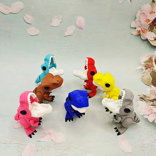 3D-Printed Articulated Dinosaur | Movable Joints for Posing | Durable Plastic Art Sculpture | For Dynamic Indoor,  Desktop Decor