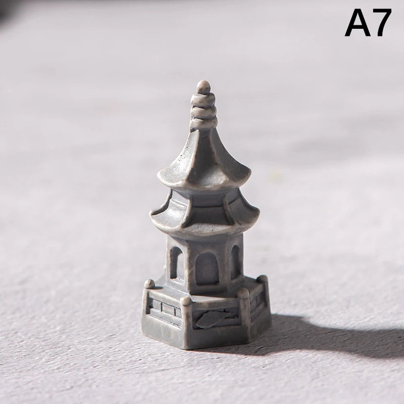 Miniature Archway Statue Ancient Building Model Japanese Garden Decor Fish Tank Decor Memorial Gate Mini Aquarium Decorations Elk-Valley 3D