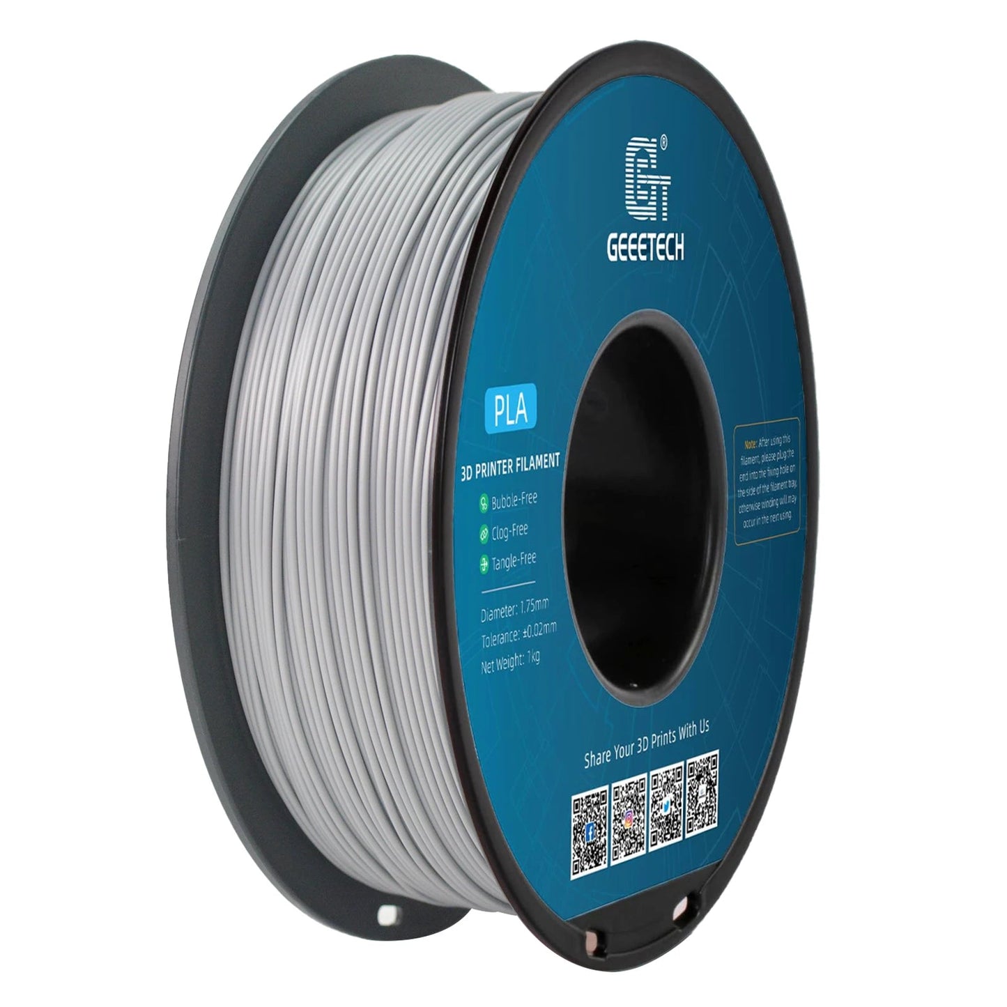 Geeetech Standard PLA Filament 1kg 1.75mm 3D Printer Plastic Material, Accuracy 0.03mm, Free Shipping Fit Most FDM Printer Elk-Valley 3D