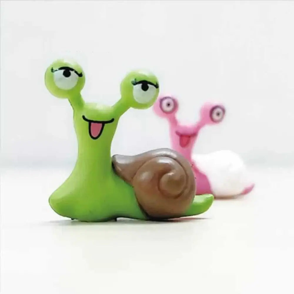 Crafts Cartoon Snails Fairy Creative Exquisite Snail Sculpture Art Simulated Miniatures Figurines Gift Elk-Valley 3D