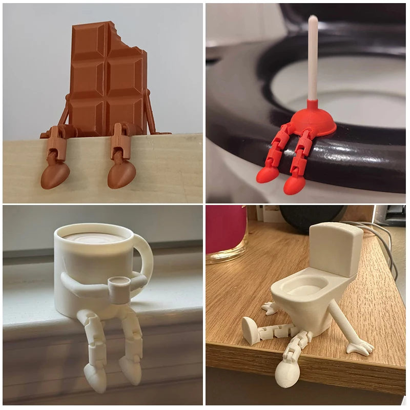 3D Printed Chocolate Sculptures Realistic Figurines with Movable Joints Decorative Desktop Ornaments for Home Office Elk-Valley 3D