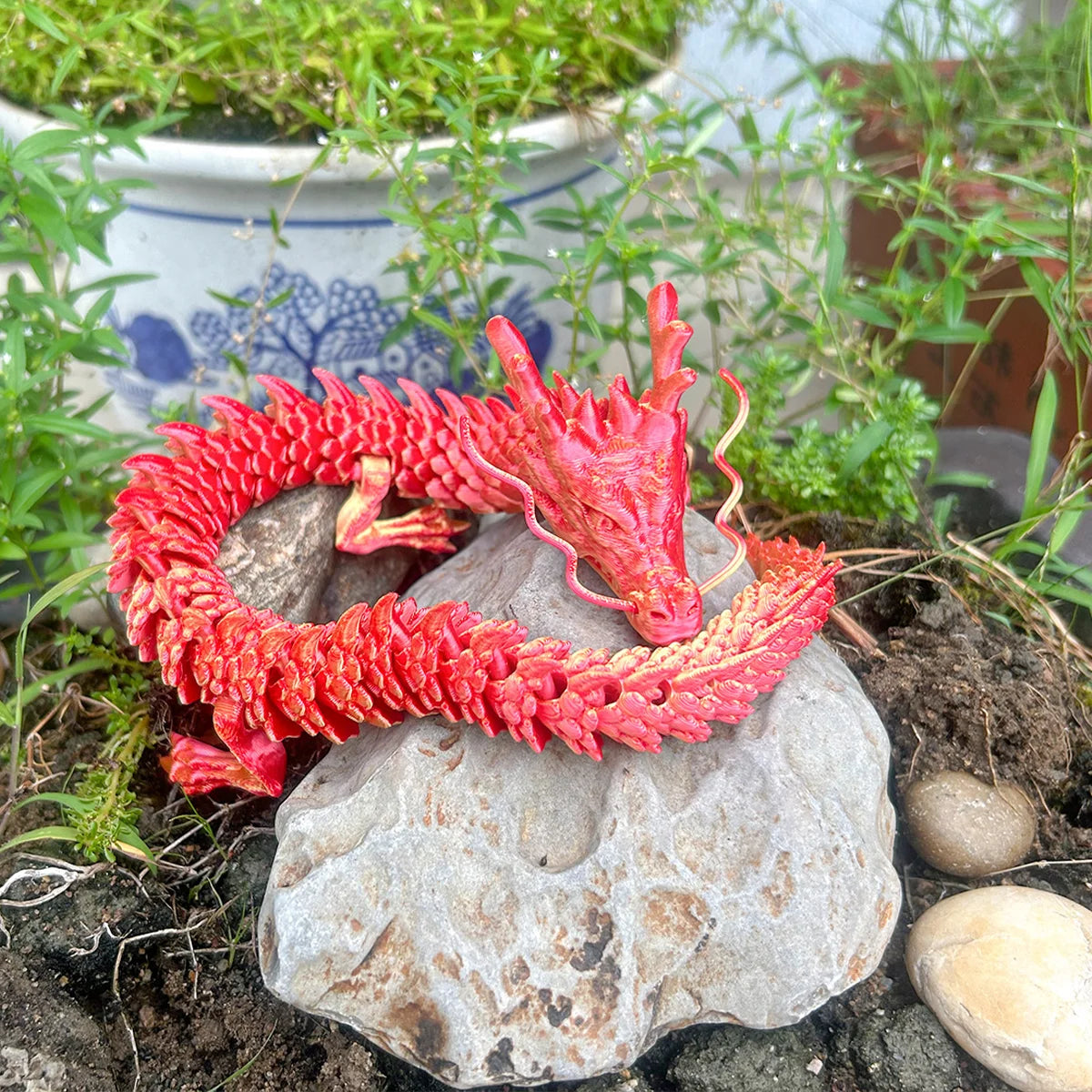 Oversized Golden Dragon Statue,  Exquisite Mythical Creature Decoration, Ideal for Home, Office, Collection, Gift, and Ornament Elk-Valley 3D