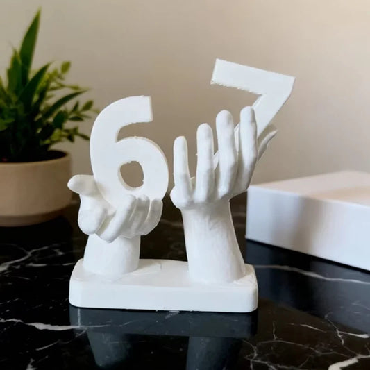 3d Printed Figurine Holding Digital Italian Brain Rot 67 Decorative Ornament Home Decor Small Ornament Personalized Decoration