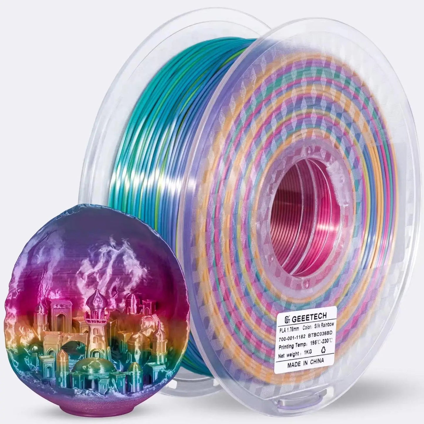 Geeetech 3d printer Filament PLA PETG Plastic 1kg 1.75mm,Tangle-Free, 3d printing wire materials, black, white, vacuum packaging Elk-Valley 3D