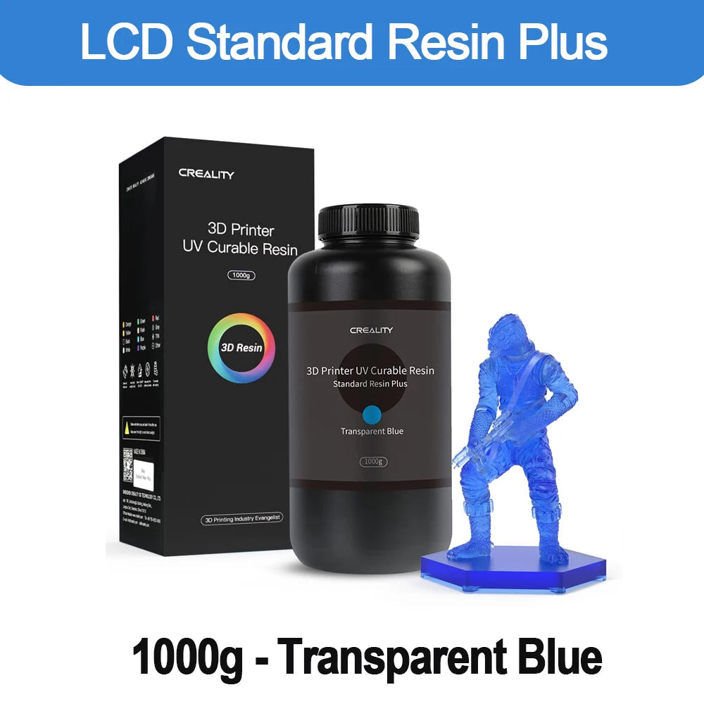 Creality Original 3D Printer Resin LCD Standard Photopolymer Resin for LCD 3D Printing 405nm UV-Curing Resin 1000g-500g /bottle Elk-Valley 3D