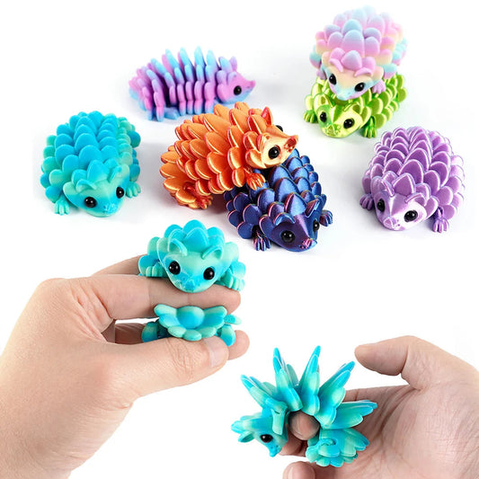 3D Printed Hedgehog Figurine - Versatile Indoor & Outdoor Home Desk Decor Collectible Cone Toy Articulated Cute Figurin Elk-Valley 3D