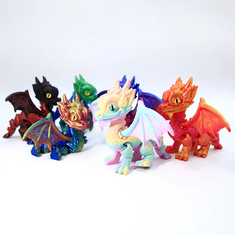 3d Printed Dragon Articulated Demon Dragons Dragon Fidget Dragons Toy Desktop Ornaments Simulation Model Figurines Statue Gifts Elk-Valley 3D