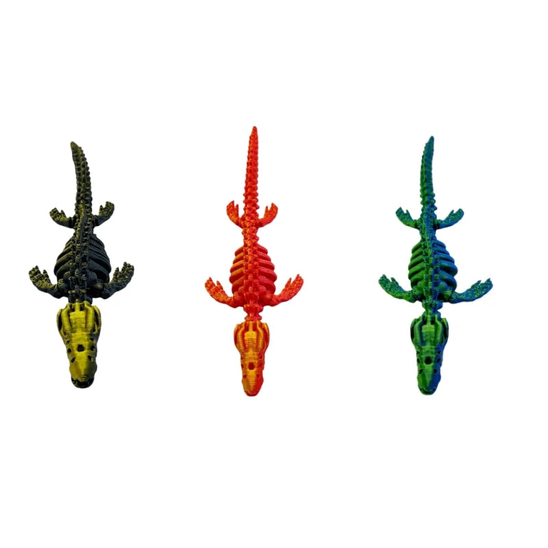 3D printed 3-piece plesiosaur toy figurine, with movable joints, perfect for birthdays, Christmas, Halloween, etc Elk-Valley 3D