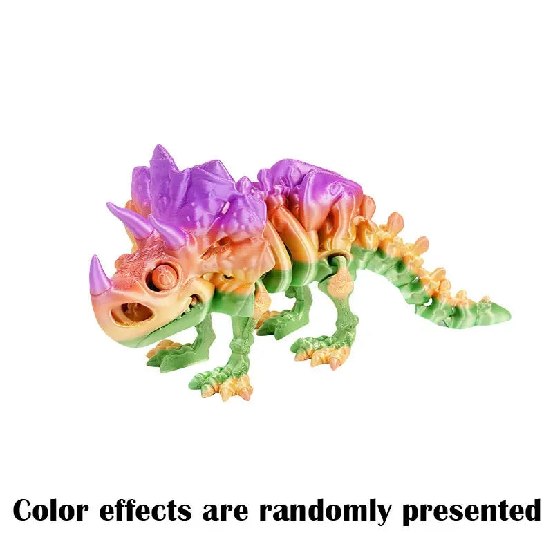 3D Printed Dragon Dinosaur Model Joints Can Move Freely Desktop Craft Ornament Gifts for Kids For Landscaping Decoration Elk-Valley 3D