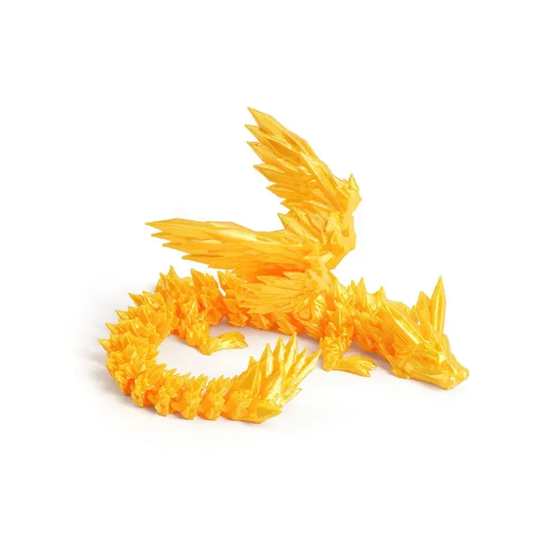 3D Printed Dragon Dinosaur Model Joints Can Move Freely Desktop Craft Ornament Gifts for Kids For Landscaping Decoration Elk-Valley 3D